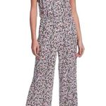 1. State  Riviera Floral Flutter Sleeve Wide Leg Jumpsuit in Black Pink Size XS Photo 0