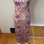 Lovely Day  midi length slip dress, slit on left front, spaghetti straps, Medium Photo 3