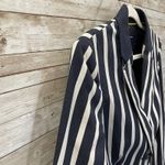 Jones New York Signature Womens 10 Blazer Americana Navy/White Striped Stretch Blue Photo 5