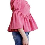 byTiMo Bubble Wrap Blouse in Pink Size XS Photo 2