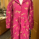 MERCI boutique leopard pattern pink dress NEW Size L Photo 0