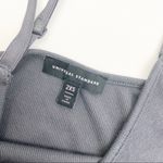 Universal Standard Foundation Cami Ribbed Slip Midi Dress: Slate Grey Photo 8