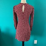 Reformation  Leora Floral Mini Dress Red 3/4 Sleeve Mini Party Casual Size 2 Photo 3