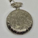 Milan Z Berger Baseball Pocket date Watch quartz analog silver tone running Photo 4