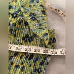 RD & Koko Yellow Blue Floral Pleated Ruffle Sleeve Semi Sheer Size M Size M Photo 11