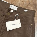 frame denim NWT  LE HIGH COATED SKINNY JEANS IN MILITARY Photo 3