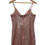 Lulus Party in Style Sequin Sleeveless Mini Lined V Neck Dress Light Pink XL Photo 5