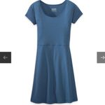 Outdoor Research Womens Bryn Dress Cornflower Striped Fit and Flare Size 10 Blue Photo 1