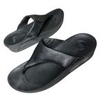 FitFlop Leather Black Sandals US 9 EU 41 Flip Flops Style 288-001 Photo 1