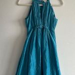 Anthropologie Anthro Esley Teal Silk Blend Dress Photo 0
