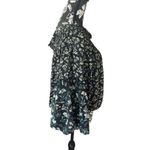 Free People  Boho Floral Ruffle Top Bell Sleeve Medium black yellow Photo 2
