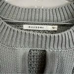 Ellison  Gray Cable Knit Wide Sleeve Sweater Photo 5