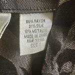 Chico's Chico’s Silver Grey Metallic Jacket Shacket Floral Cocktail Party Holiday Silk Photo 7