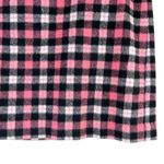 Talbots  Wool Blend Plaid Mini Skirt Pink Black Side Zip‎ Lined, Size 8 Photo 3
