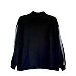 Liz & Co Black Mock Neck 100% Cotton Blend Knit Sweater Large Grunge Photo 1