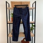 Banana Republic NWT Avery Mid-Rise Jacquard Trim Navy Dress Pant Trouser, 4 Photo 4