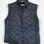 Pro Spirit  Black Squiggly Stitched Quilted Zip Up Vest Photo 0