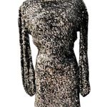RETROFETE TARA SEQUIN CROCHET DRESS XS Black Photo 11