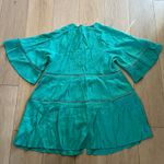 Cupshe  Women’s Teal Full Button Mini Dress/Swim Cover Sz L Photo 3