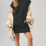 Daily Practice by Anthropologie Lounge Boatneck Mini Dress Size Large Black Photo 0