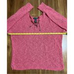 Ralph Lauren Lauren Jeans Co •Womens S Linen Blend Sweater Suede Leather Lace Up Photo 4