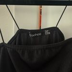 Boohoo  Black Asymmetrical Backless Bodysuit Photo 3