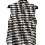 kim rogers  black & white houndstooth puffer vest, size L. EUC Photo 1