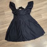 Peter Som  Flutter Sleeve Black Babydoll Dress size 4 Photo 2