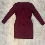 1. State EUC  Burgundy Wine Long Sleeve Faux Wrap Mini Dress, Size M Photo 3