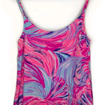 Lilly Pulitzer Graycee Oh My Guava Pink Multicolor 100% Silk Cami Top Size M Photo 0