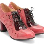 John Fluevog  Look Out Fascination Lace-Up Leather Heel Pink Oxford Coral Witchy Photo 0