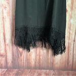 Cover 2 Cover Black V Neck Drawstring Waist Fringe Hem Swim Coverup Size M Size M Photo 11