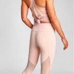 Athleta Leggings Womens Small Pink Ballerina Gown Eclipse 7/8 Mesh Tight Photo 0