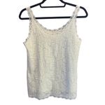 Soma  Women's M All Over White Lace Camisole Stretchy Feminine Fairycore Coquette Photo 4