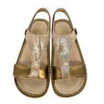 Alegria Kendra Gold Leather Luminescent Accent Sandals Size 38 8 Photo 1