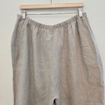 Flax  Linen Crop Pull on Pants Size 1X Lagenlook Boho pants Photo 9