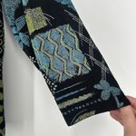 Vintage Renaissance Artsy Slinky Knit Top Black Blue Art To Wear Size PL Photo 3