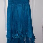 Junior’s Elegant Blue Strapless Prom Dress Size: XS Photo 0