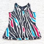 Adidas Climalite scoop neck racer back tank top black white blue red women’s M Photo 2