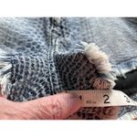 Pistola  High Waist Raw Hem Croc Skin Pattern Blue Denim Shorts Size M Photo 6