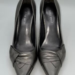 Nine West Booboo Pewter High Heel Pumps Size 6M Pointed Toe Party Dress Shoes Photo 0