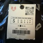 ZARA  Blue Lips Viscose Button Up Shirt Top Blouse All-Over Print NWT Size Small Photo 2