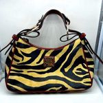 Dooney & Bourke zebra exotic animal striped mini tote bag Photo 0