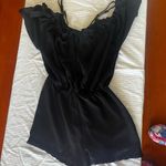 Elegant Black Ruffled Romper Photo 0