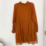 1. State  Orange Tiered Dress Photo 3