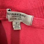 Burberry  London Slim Fit Polo Shirt Womens Red Embroidered Logo Size Small Photo 8