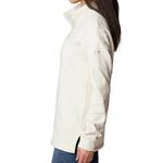 Columbia  Women's Quilted Pullover ‎ Top Beige Mock Neck Snap Front Long Sleeve Photo 4