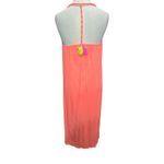 Lilly Pulitzer  Ferra Coverup Dress Womens XS Orange Halter Coastal Resort Beachy Photo 3