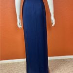 Black Halo  High Rise Elegant Dark Blue Maxi Skirt Size 8 Photo 3