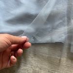 Azazie Pleated Bodice Sweetheart Neck Tulle Blue Maxi Bridesmaid Formal Dress 6 Photo 5